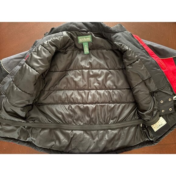 L.L.Bean Kids Colorblock Ski Snow Jacket in Red Gray Black Size L (14-16) - Picture 5 of 16